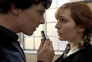 Katherine Parkinson with Benedict Cumberbatch BBC Sherlock