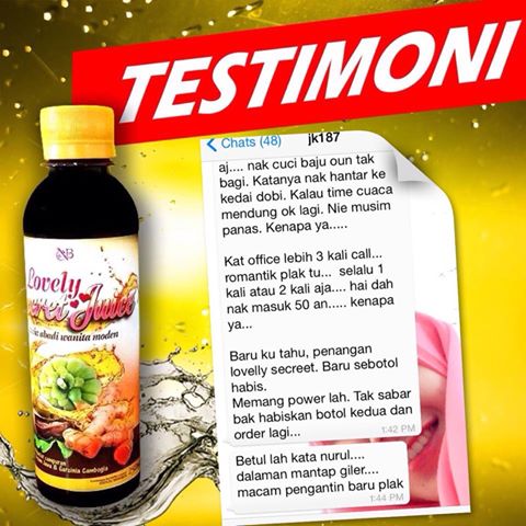 Lovely Secret Juice - Jamu Kembali Dara Murah