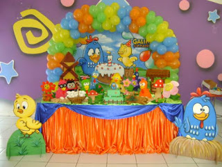 Fiestas Infantiles Decoradas con La Gallina Pintadita