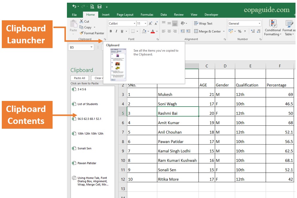 Clipboard Launcher in Excel