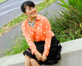 Tangerine dots with stripes