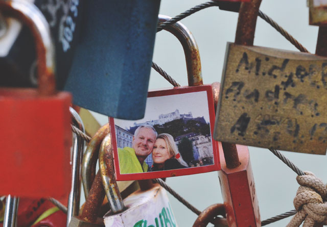 Love lock bridge