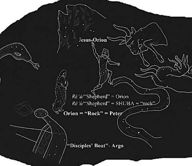 Имя Петр, Петрос/"Скала", было зашифровано в клинописном названии созвездия Морехода, Ориона.