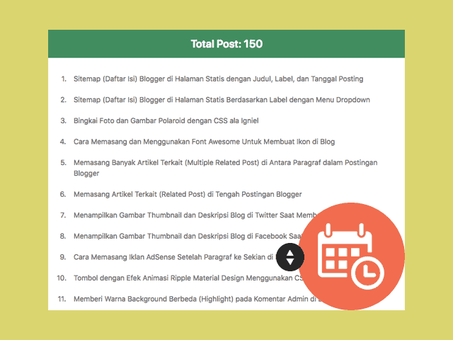 Sitemap (Table of Contents) Blogger on Static Pages Only Title Only