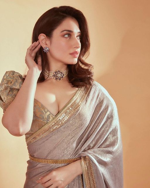 Tamanna Bhatia Saree Photos | Black Saree | Silk Saree | Blue Saree | Red Saree