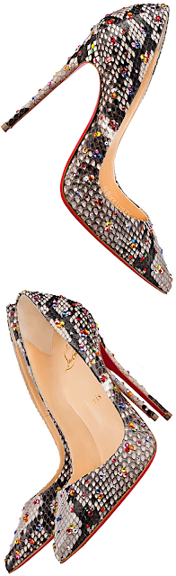 ♦Christian Louboutin So Kate clair de lune python roccia pumps #shoes #christianlouboutin #louboutinworld #brilliantluxury