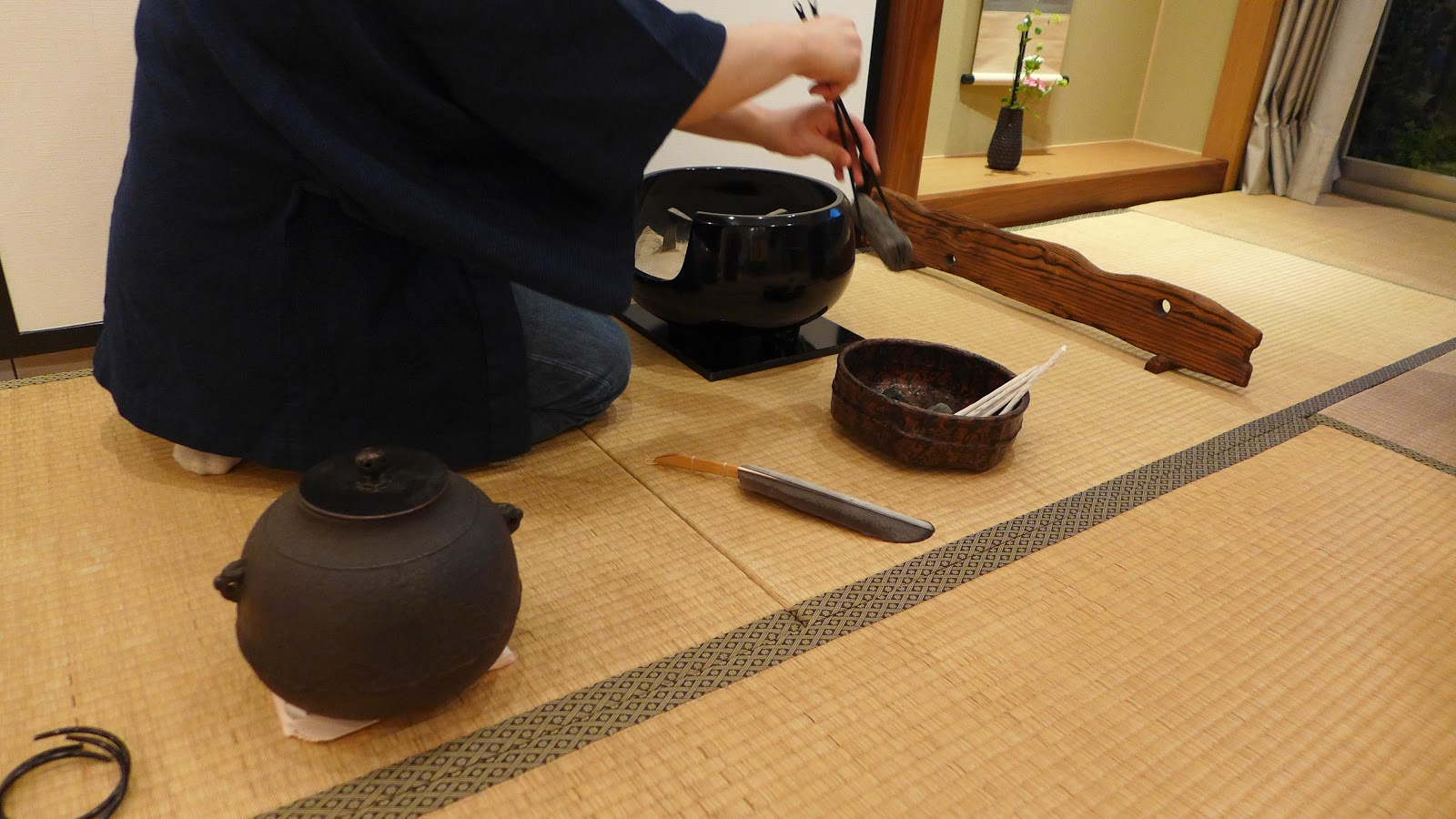 日本茶道19年5月1日 3日 風爐炭手前的練習