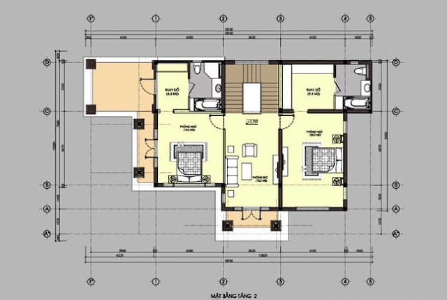 Thiết kế biệt thự 3 tầng đẹp cách tân tại Ba Vì - Tầng 2