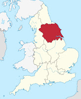 Outline map of the UK detailing the Yorkshire and Humberside region