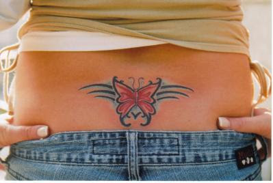 butterfly tattoos on lower back