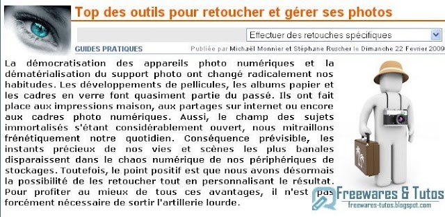 Le site du jour : le top des outils pour retoucher et gérer ses photos