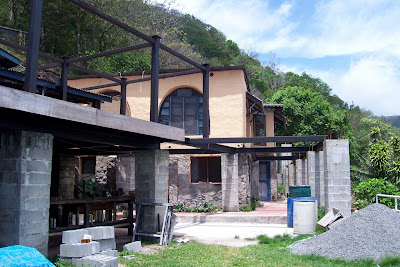 Construction at Los Nances bed and breakfast