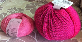 RYC Cashsoft Baby DK (50g) and Bendigo Woollen Mills Bloom (200g)