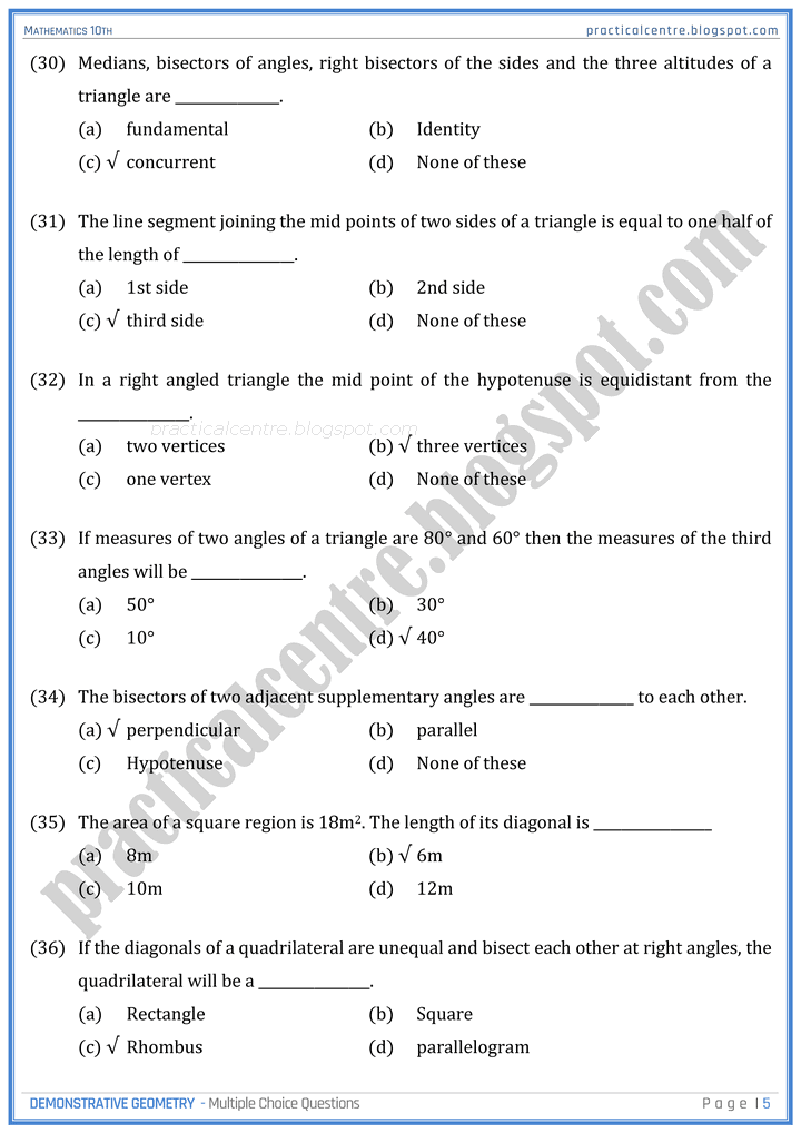 demonstrative-geometry-mcqs-mathematics-10th