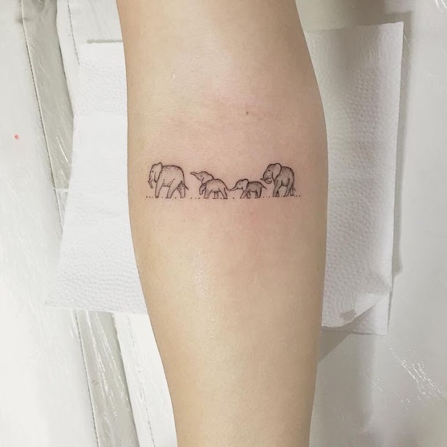 Tatuagens femininas de elefante 