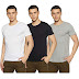 Chromozome Men's Plain Regular Fit T-Shirt (Pack of 3)