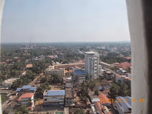 Panoramic view of Thrissur City from "BIBLE TOWER" of "Our Church of Lady of Dolours" in Thrissur.