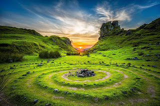 Photo of ancient stone circles