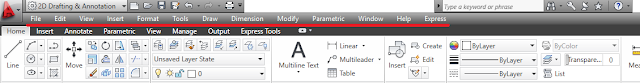 menubar & taskbar autocad