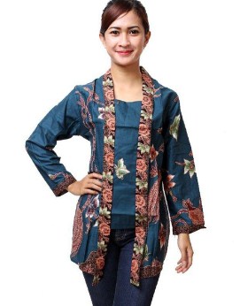 Koleksi Model Baju Batik Remaja Putri  Muslim Lengan 