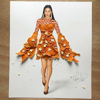 Edgar Artis crea impresionantes ilustraciones de moda utilizando alimentos y comidas