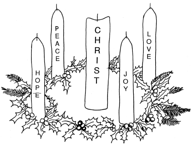 Advent Wreath Coloring Pages Printable