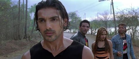 Screen Shot Of Hindi Movie Dhoom (2004) Download And Watch Online Free at worldfree4u.com