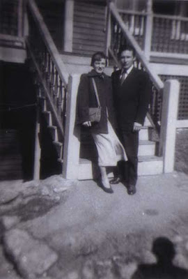 Doralice & Louis on the Vose St. Steps - circa 1952