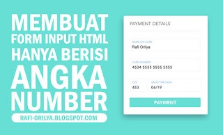 Cara Membuat Form Input HTML Hanya Terisi Angka dengan Mudah