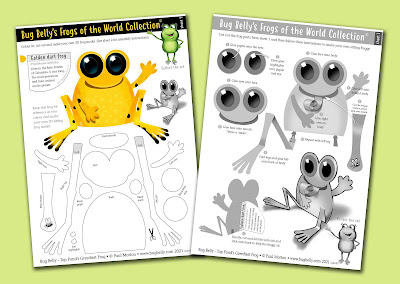 download A4 craft sheet for making tree frogs