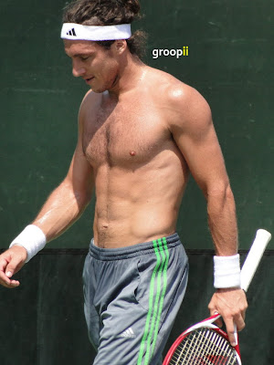 Juan Monaco Shirtless at Miami Open 2011