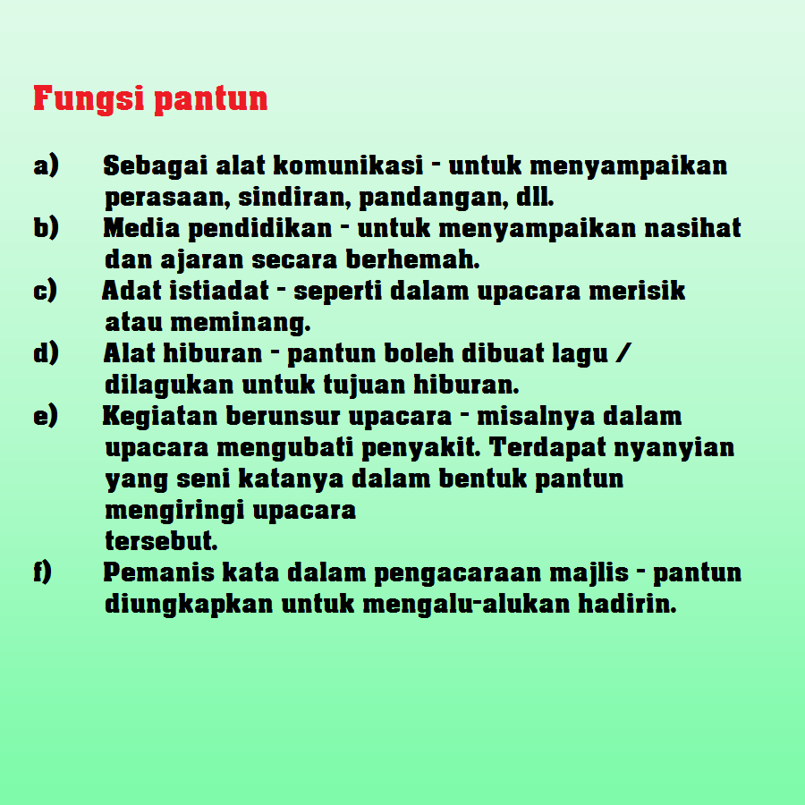 Anggerik Sastera: PANTUN DAN NILAI MURNI