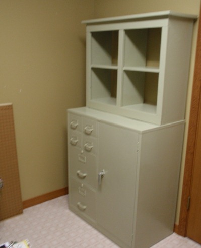 Filing cabinet and slelf