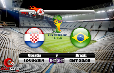 مشاهدة مباراة البرازيل وكرواتيا بث مباشر 12-6-2014 علي بي أن سبورت كأس العالم Brazil vs Croatia