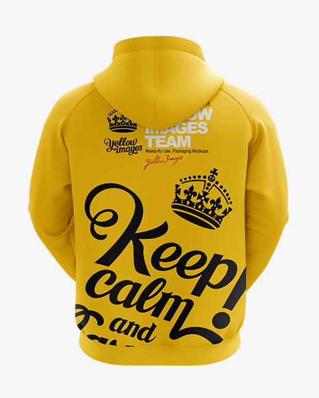 Download Men's Hoodie Back View HQ Mockup