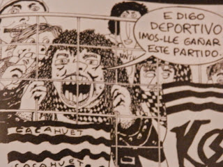 Soccer, Depor suporters (cartoons) Script: H.T. /    Illustration by E.V.Pita (1992 - 1993)   Hinchas del Dépor (caricaturas)  Guión: H.T. /  Dibujo: E.V.Pita (1992 - 1993) http://evpitacomic.blogspot.com/2015/05/soccer-depor-suporters-cartoons-hinchas.html