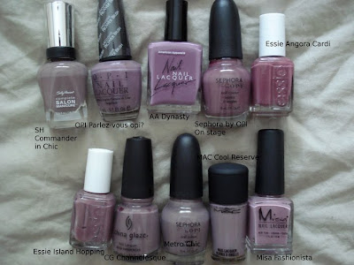 taupe mauve nail polish collection