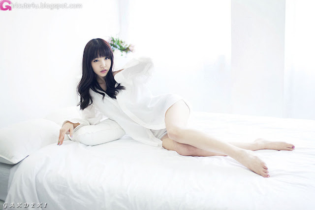 1 Pure White Hong Ji Yeon - very cute asian girl - girlcute4u.blogspot.com