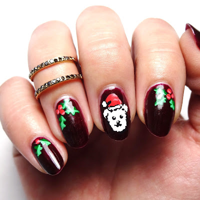 Christmas Dog Nails