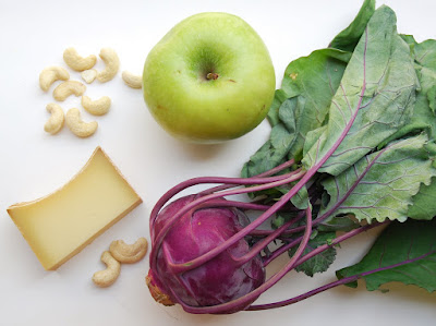 Salade de chou-rave aux pommes et fromage