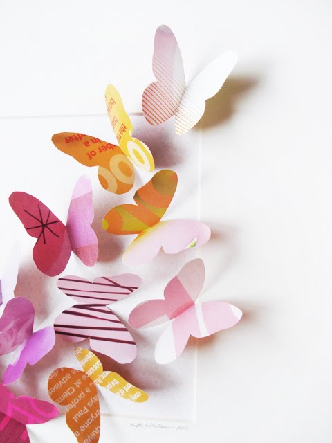 Pics Of Butterflies To Color. She recycles colorful bits of paper to make artfully arranged utterflies: