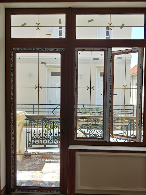 Cửa nhựa uPVC Kommerling dán laminate