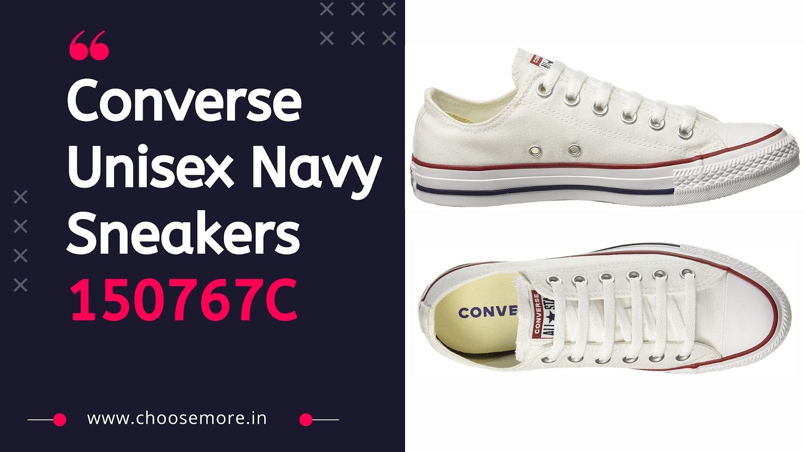 Converse white Unisex Navy Sneakers