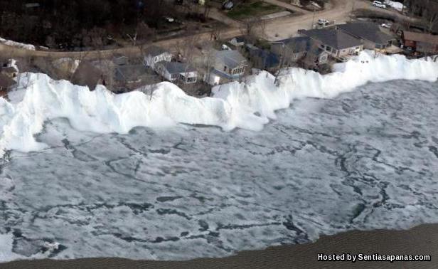 Ice Shove, Mille Lacs, Minnesota