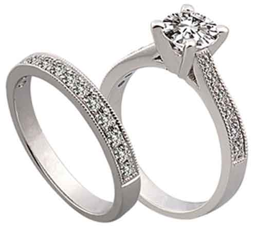 engagement ring sets. Bridal set engagement rings
