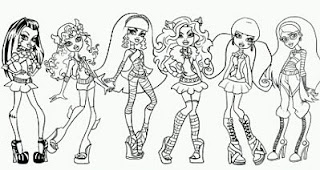 Monster High, Dibujos para Colorear, parte 1
