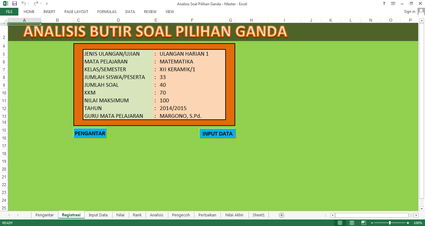 Download Aplikasi Analisis Soal Pilihan Ganda dan Uraian 