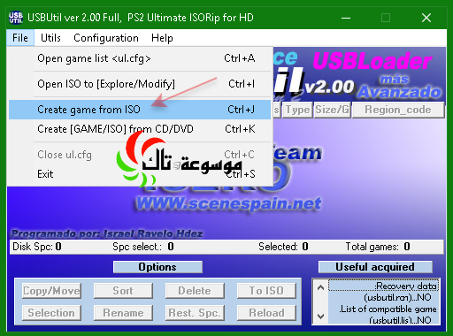  شرح وتحميل برنامج,USB UTIL V2.0 FULL,أخر إصدار,لوظع الألعاب البلاستايشن PLAYSTATION 2,بصيغة ISO,إلى فلاشة USB,و الهارد ديسك HARD DISK,ولعب في PS2 بدون أقراص DVD