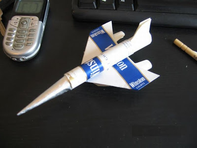 How to build a fighter plane with a cigarette pack Seen On www.coolpicturegallery.net