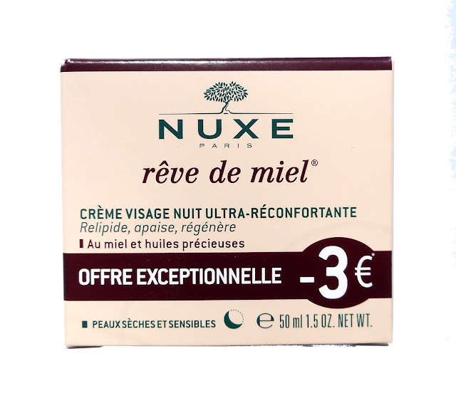 NUXE Rêve de Miel Crème Visage Nuit Ultra Réconfortante - Peaux Sèches et Sensibles